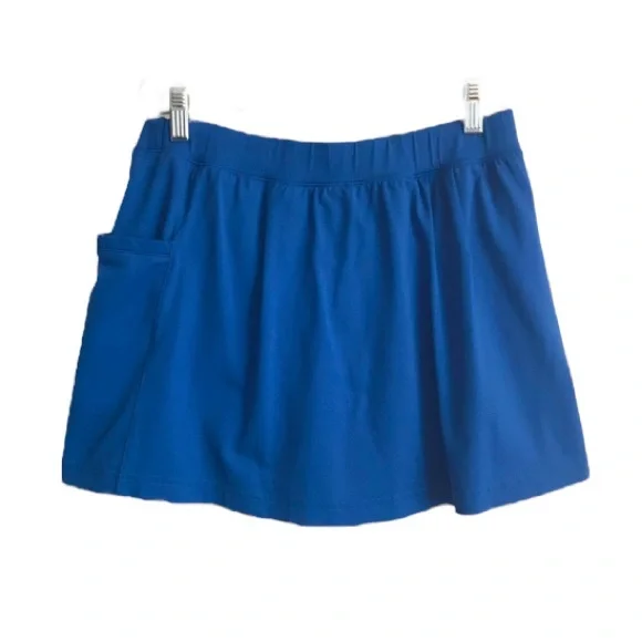 🔴 4/$15 REEBOK cobalt blue perforated mini athletic skirt skort size M in EUC - Picture 2 of 12